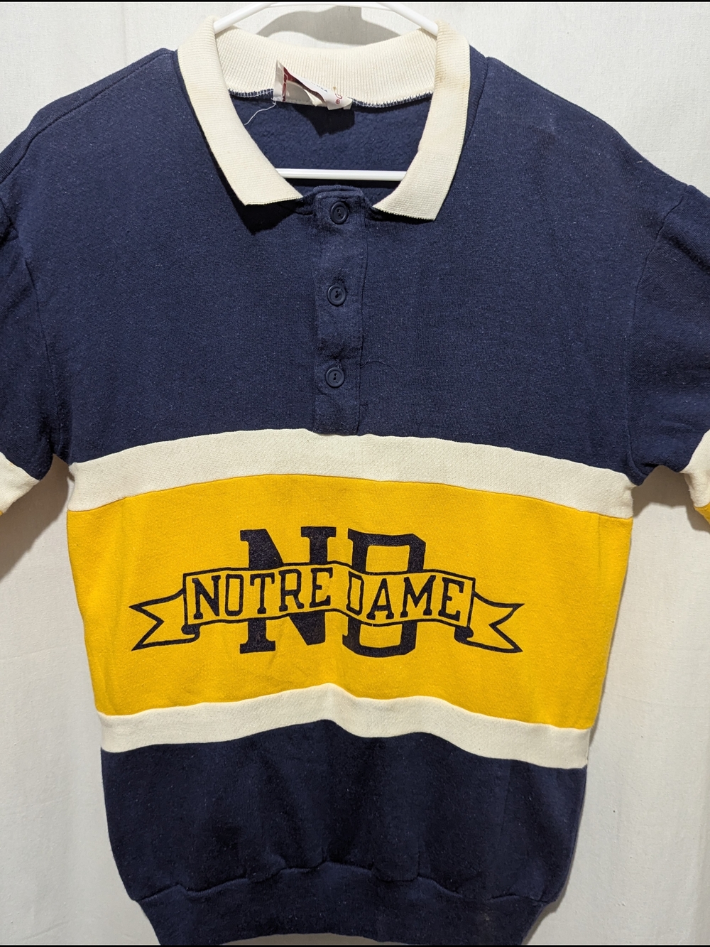 80s Notre Dame Polo Sweatshirt